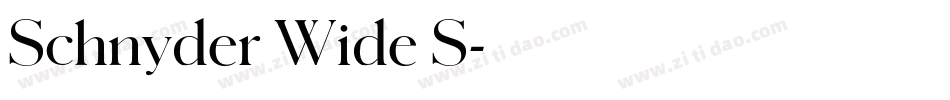 Schnyder Wide S字体转换